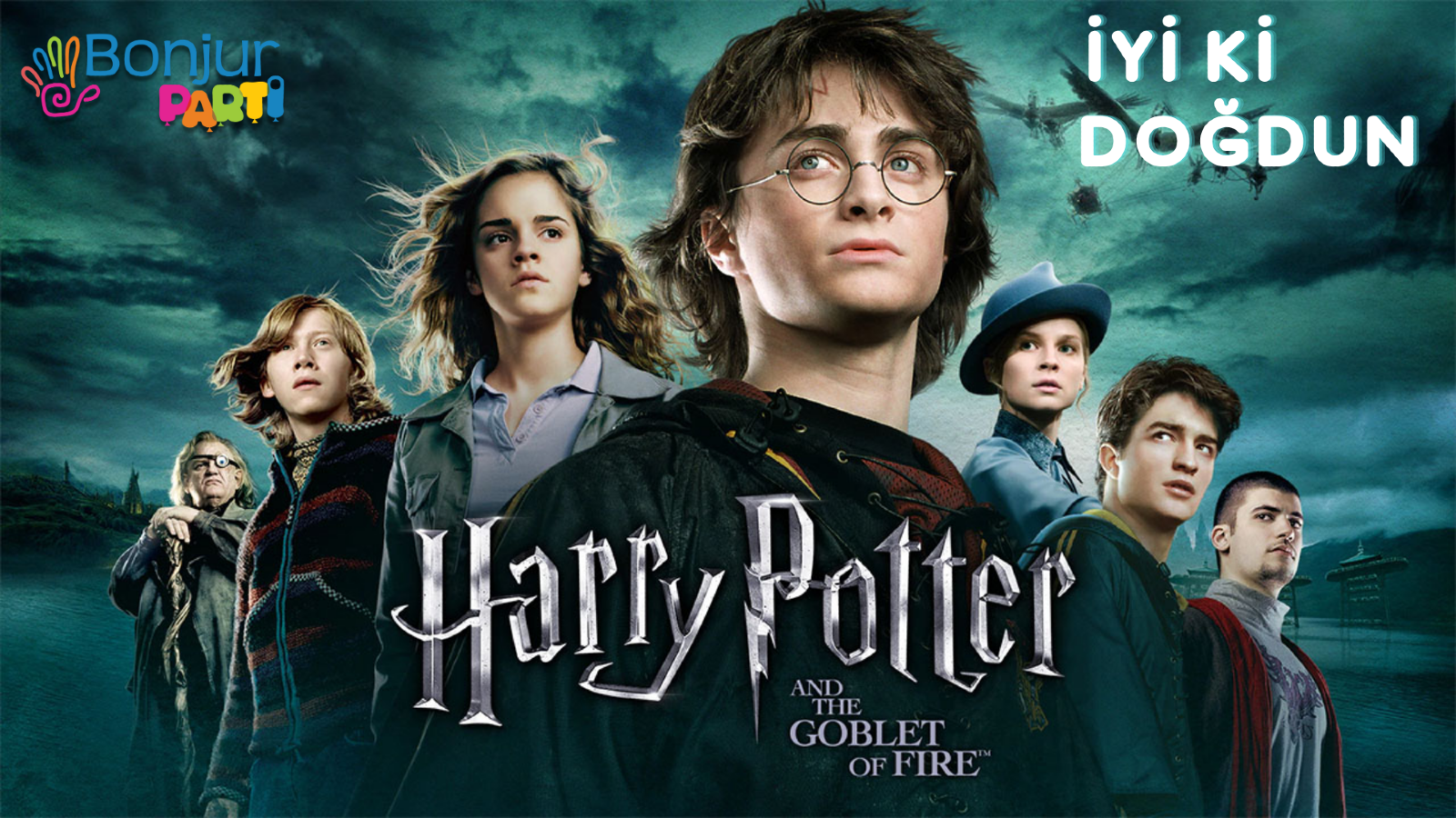 Harry Potter themed birthday screen design at Bonjur Party House